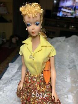 Vintage Barbie Ponytail Lemon Yellow Blonde