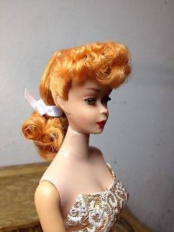 Vintage Barbie Ponytail OOAK FRENCH BEAUTY GREEN EYES COPPER HAIR