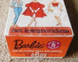 Vintage Barbie Rare DUTCH Bend Leg SIDEPART Bubblecut NRFB Met Kniegewrichten