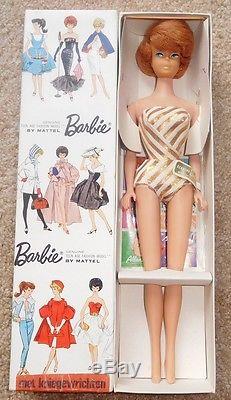 Vintage Barbie Rare DUTCH Bend Leg SIDEPART Bubblecut NRFB With Rare Dutch Box