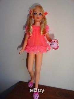 Vintage Barbie Skipper Blonde Sausage Curl TNT HIGH COLOR JAMMYS & SLIPPERS