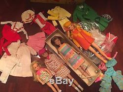 Vintage Barbie Skipper, sKooter, Tutti Dolls Clothes- Accessories Box 50+pieces