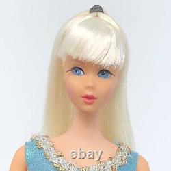 Vintage Barbie TNT Beautiful White Platinum Blonde Hair Blue Royalty #1469