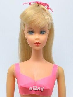 Vintage Barbie TNT Mod Pale Blonde Pink Bikini Swimsuit OSS
