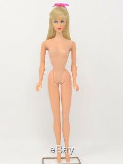 Vintage Barbie TNT Pale Blonde Pink Swimsuit OSS Mod Twist N Turn