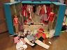 Vintage Barbie And Skipper In Case With 18 Outfits