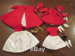 Vintage Barbie and Skipper in case with 18 outfits