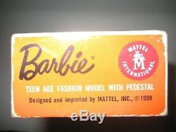 Vintage Barbie doll ponytail brunette 1959 withbox
