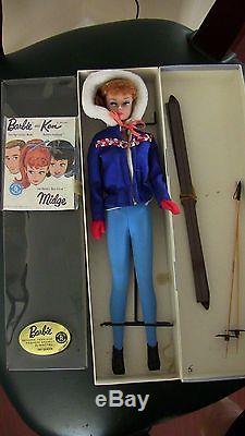 Vintage Barbie dressed box Ski Queen Doll Mattel # 948, 1963-1964 LOT