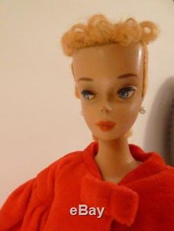 Vintage Barbie ponytail #3 blond, TM top knot friday night jumper red flare coat
