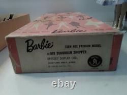 Vintage Barbie ponytail #3 blond pink silhouette box suburban shopper
