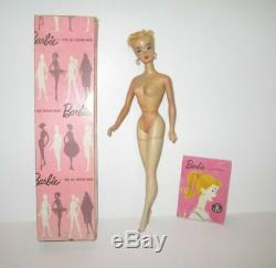 Vintage Barbie ponytail #3 blond resort set pink silhouette dressed TM box RARE