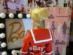 Vintage Barbie ponytail #3 blond resort set pink silhouette dressed TM box RARE