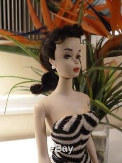 Vintage Barbie ponytail #3 brunette Lot with Case Happy Holidays