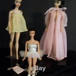 Vintage Barbie ponytail dolls for sale #3 #4 LOT 3 dolls/ clothing very good