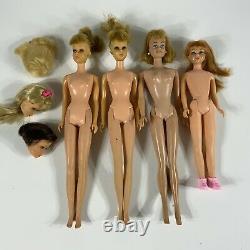 Vintage Barbie skipper midge doll huge lot AS IS damaged for restoration