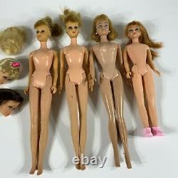 Vintage Barbie skipper midge doll huge lot AS IS damaged for restoration