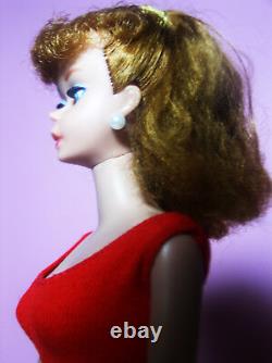 Vintage Beautifiul Barbie Ponytail #6 Model #850 Titian Hair OSS Red Mules ExcCo