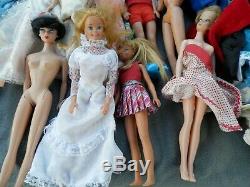 Vintage Bild Lilly, Bubble Barbie, Ken Dolls Lot Of 16 Plus Cases, Clothes Accessor