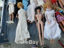 Vintage Bild Lilly, Bubble Barbie, Ken Dolls Lot Of 16 Plus Cases, Clothes Accessor