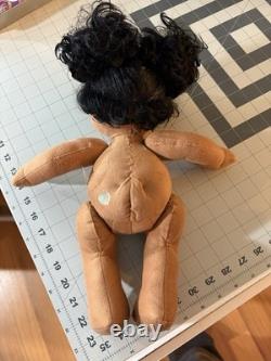 Vintage Black My Child Doll with Curly Hair Original Outfit and Accessories EC