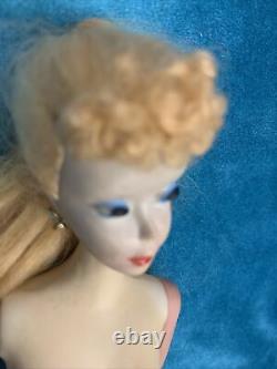 Vintage Blond Ponytail 3/4 OSS, Loop Earrings, OT Mules, TM Body. Discoloration