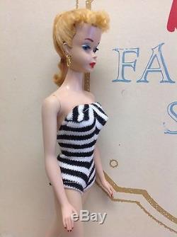 Vintage Blonde #3 Barbie Doll withStand Box Booklet