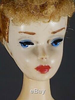 Vintage Blonde #3 Ponytail Barbie Blue Eyeliner. Vguc & Displayable Nude