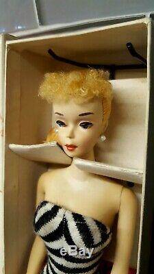Vintage Blonde #3 Ponytail Barbie Box/stand
