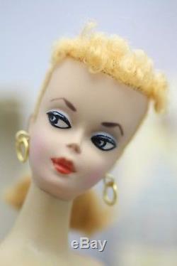 Vintage Blonde Barbie Ponytail # 2 TM box, RARE #2 Stand, Neckliner and more