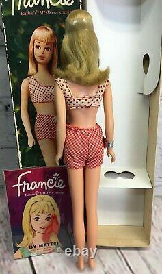Vintage Blonde Francie Barbie Doll 1140 BOX Original N0 RETOUCHES wrist tag