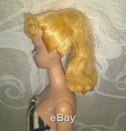 Vintage Blonde Pony Tail Ponytail Barbie Doll A/o Exc. $154.99