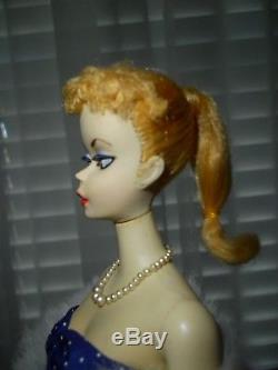 Vintage Blonde Ponytail #1 Barbie 1959 wearing Gay Parisienne