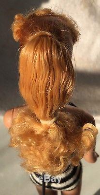 Vintage Blonde Ponytail Barbie 1960 #4 Solid Body Original Accessories Japan