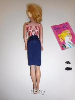 Vintage Blonde Ponytail Barbie Very Nice Condition with mini catalog