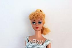 Vintage Blonde Ponytail Barbie hard bangs #6 1963 #933 Movie Date