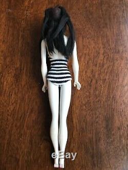 Vintage Brunette #3 Ponytail Barbie Doll WHITE GHOST / Mattel