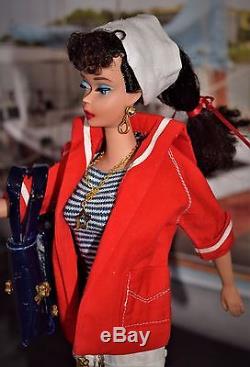 Vintage Brunette #4 Ponytail Barbie Resort Set #963 59-62 Complete W Extras