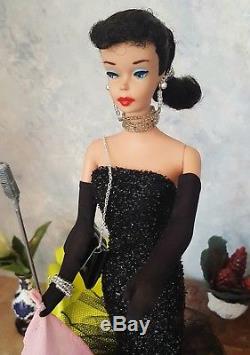 Vintage Brunette #4 Ponytail Barbie Solo In The Spotlight #982 60-64 Complete