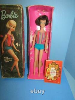 Vintage Brunette American Girl Barbie Doll 1965 With Box