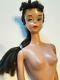 Vintage Brunette Braid Ponytail #4 Barbie Doll Nipples Tm Blue Eye Shadow