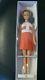 Vintage Brunette No Bang Francie Barbie In Reproduction Orange Pleated Dress