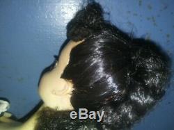 Vintage Brunette Ponytail Barbie Doll # 3 Braided Hair Brown Eyeliner Gorgeous