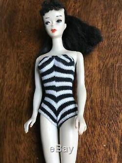 Vintage Brunette Ponytail Barbie Doll # 3 / Mattel