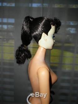Vintage Brunette Ponytail Doll #3 with Nipples Original (Near-Mint) NM Doll only