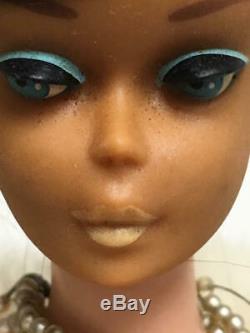 Vintage Brunette Updo Swirl Ponytail Barbie In Dressed Doll Box