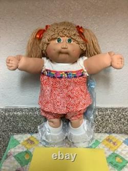 Vintage Cabbage Patch Kid Girl Second Edition Wheat Poodle Hair Green Eyes HM#2