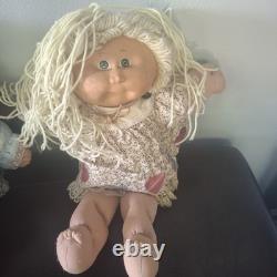 Vintage Cabbage Patch Kids Doll Lot Of 9 With Clothing African American Blonde