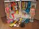 Vintage Case With Two Barbies And Many Outfits Including Maxi And Midi