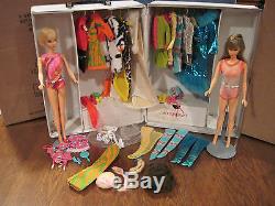 Vintage Case with two Barbies and Many Outfits including Maxi and Midi